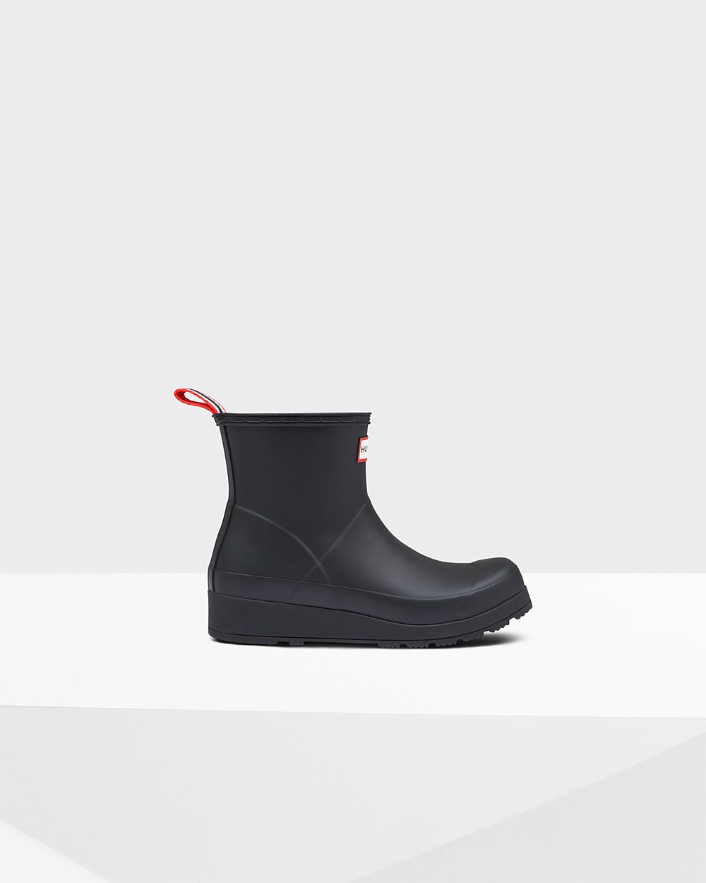 Womens Play Boots - Hunter Original Short Rain (65NTYCAZB) - Black